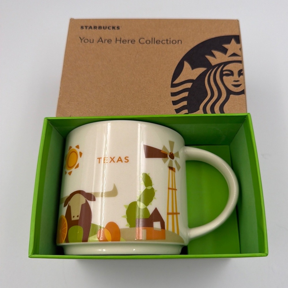 Starbucks You Are Here Collection Texas State Mug 14oz Coffee Cup with Box - NEW